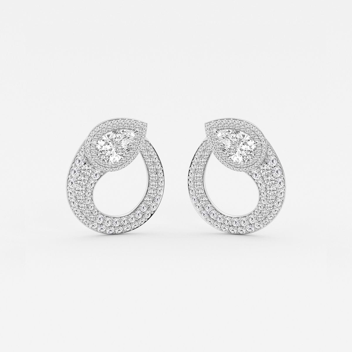 4 ctw Pear Lab Grown Diamond Fashion Earrings