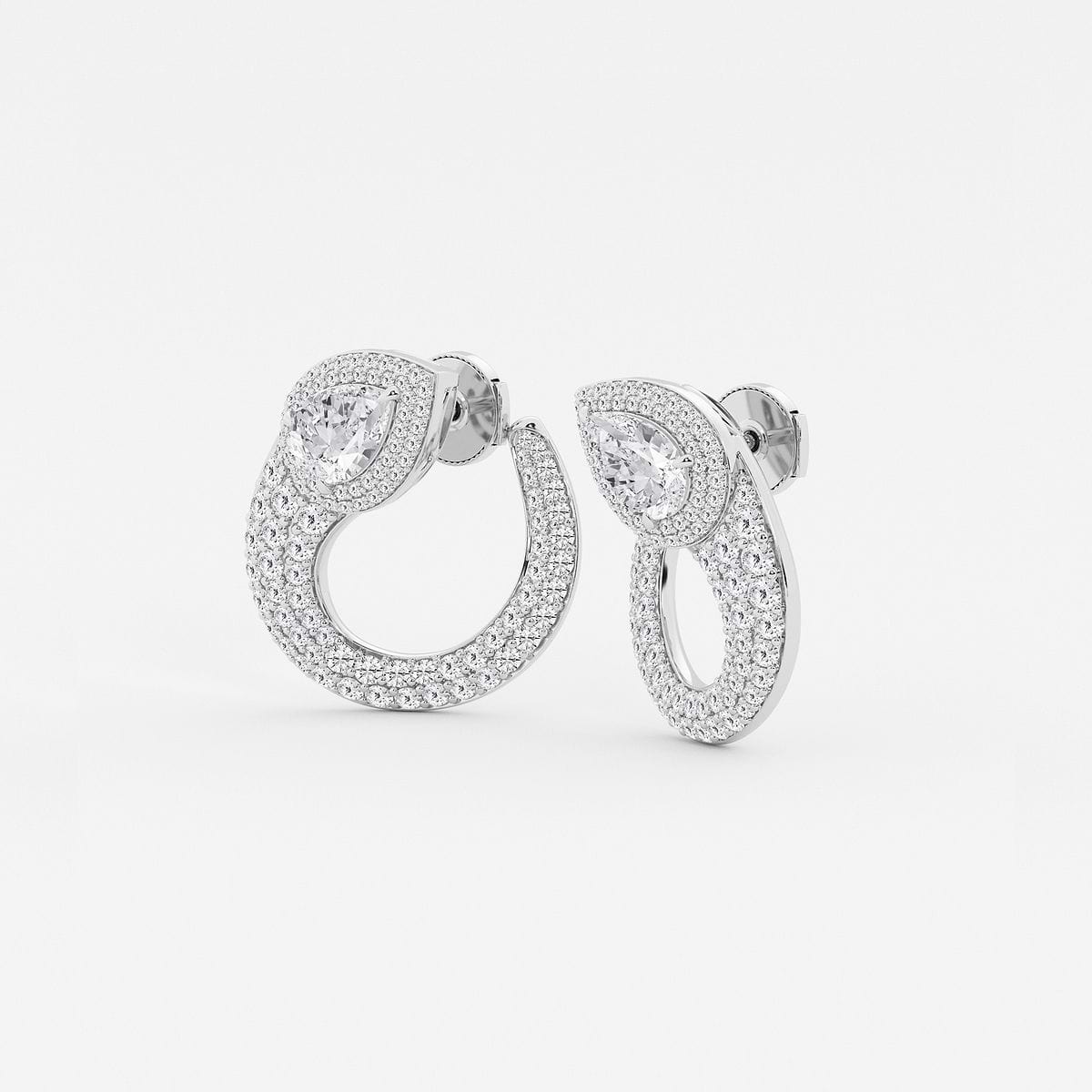 Additional Image 1 for  4 ctw Pear Lab Grown Diamond Fashion Earrings