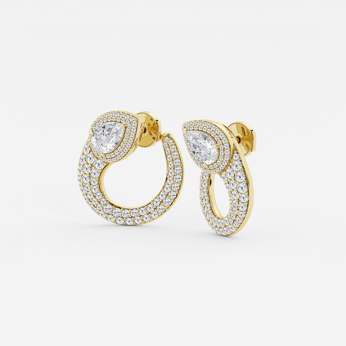 Additional Image 1 for  4 ctw Pear Lab Grown Diamond Earrings