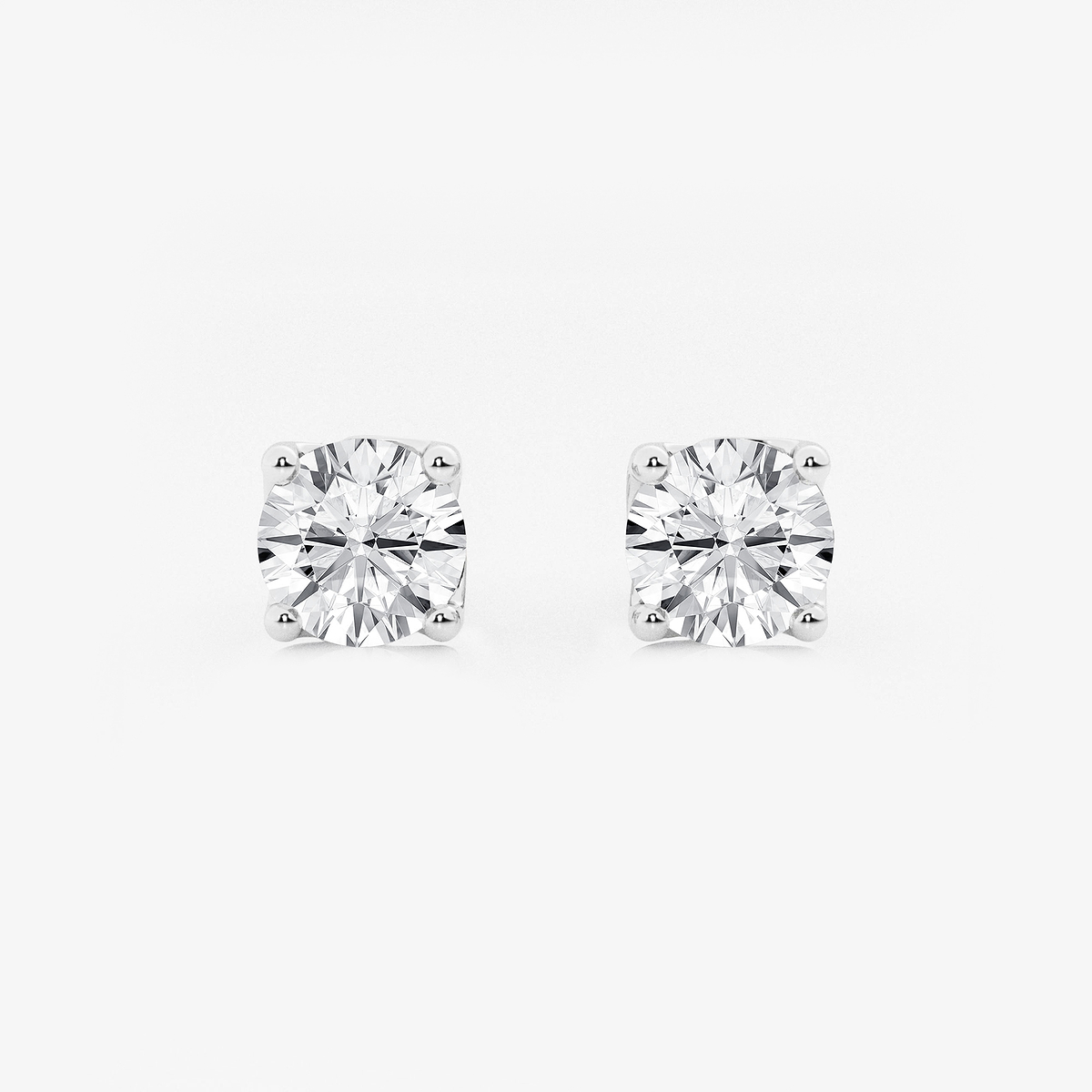 3 ctw Round Lab Grown Diamond Twisted Floral Solitaire Certified Stud Earrings