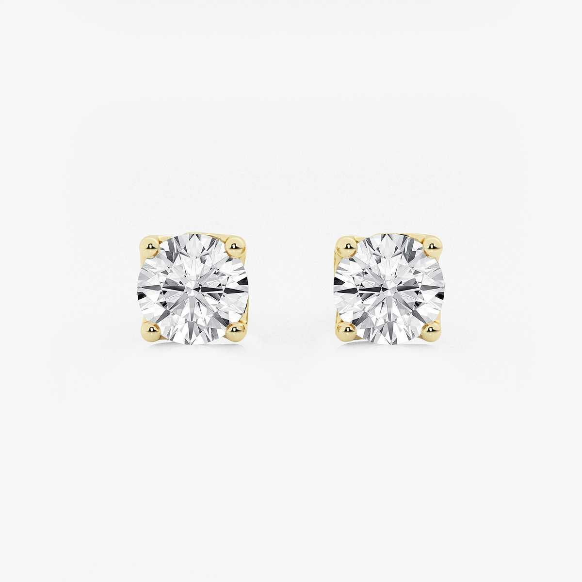 3 ctw Round Lab Grown Diamond Twisted Floral Solitaire Certified Stud Earrings