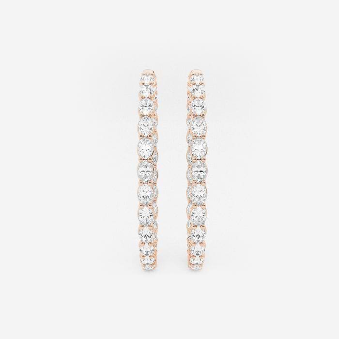 Inside Out Oval Hoop Earrings