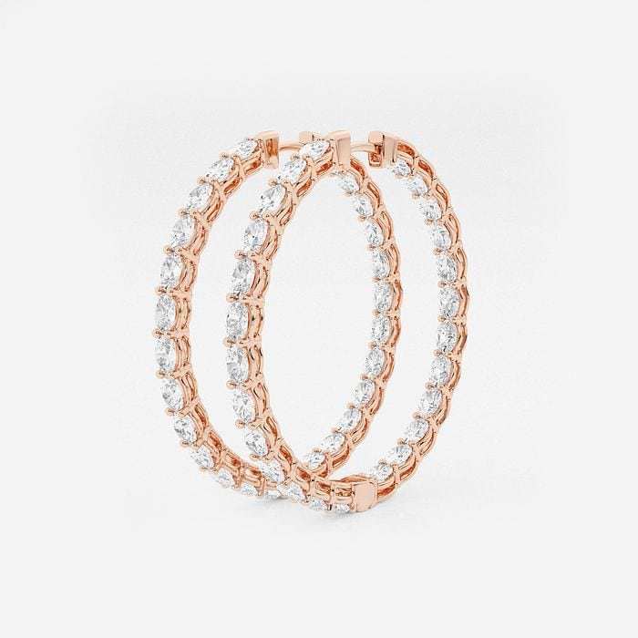 Inside Out Oval Hoop Earrings