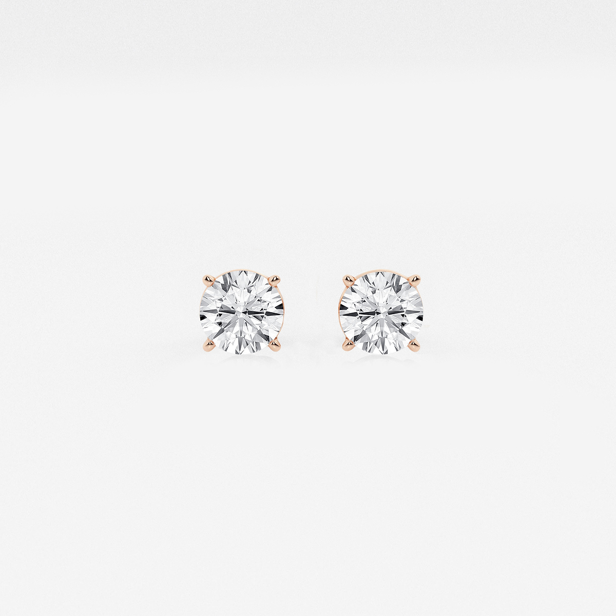 1 ctw Round Lab Grown Diamond Stud Earrings