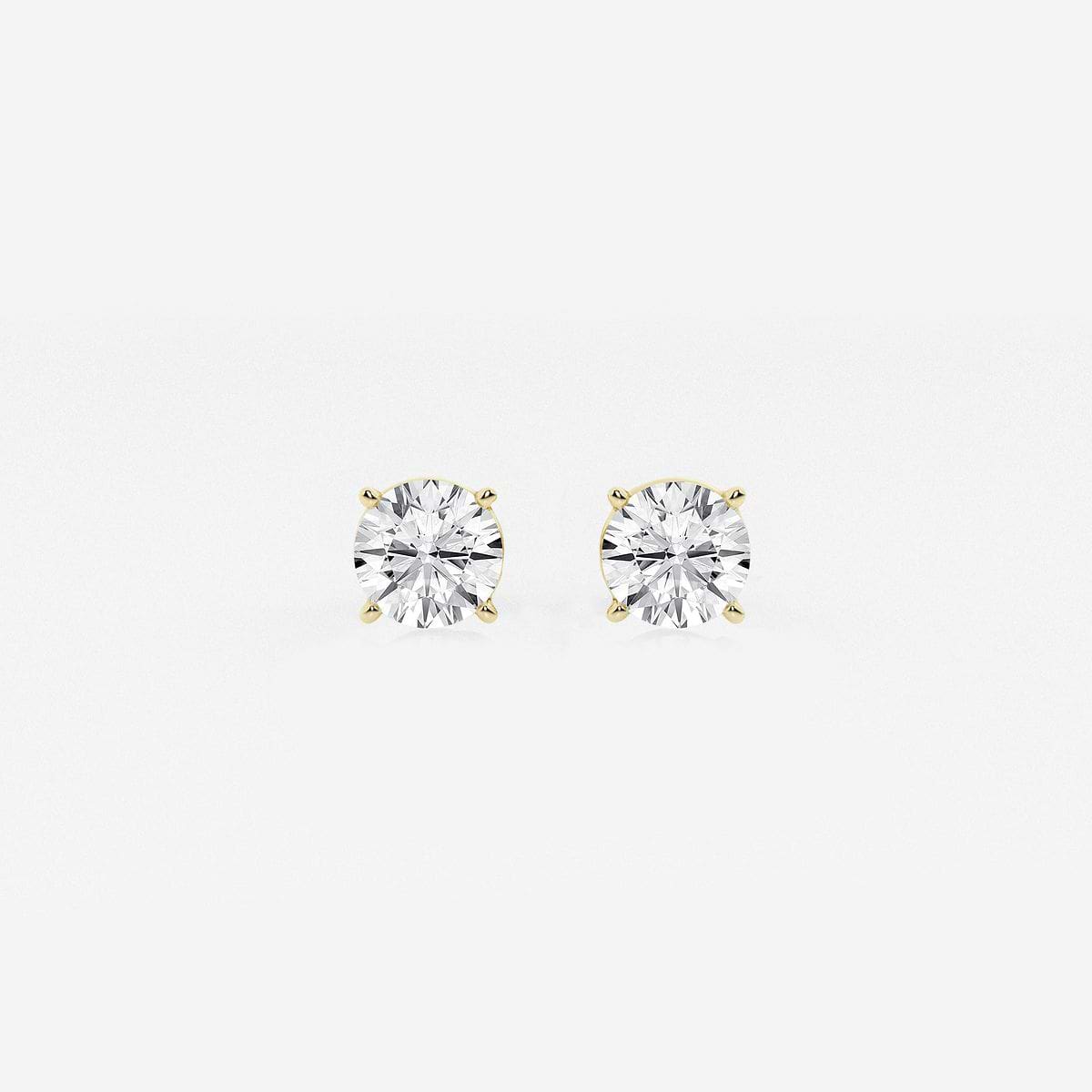1 ctw Round Colorless (E) Lab Grown Diamond Stud Earrings