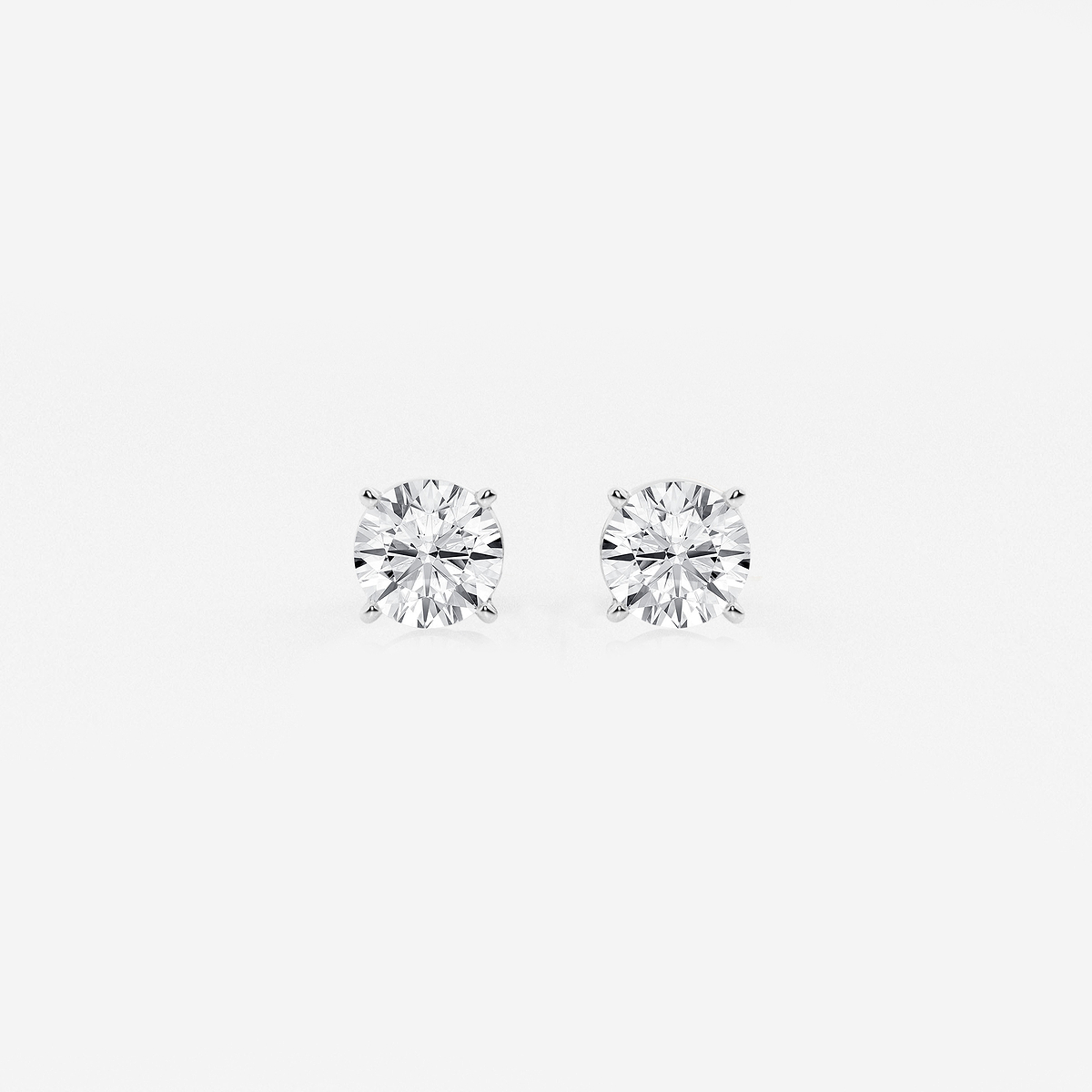 1 ctw Round Colorless (E) Lab Grown Diamond Stud Earrings Platinum, E+, VS1+