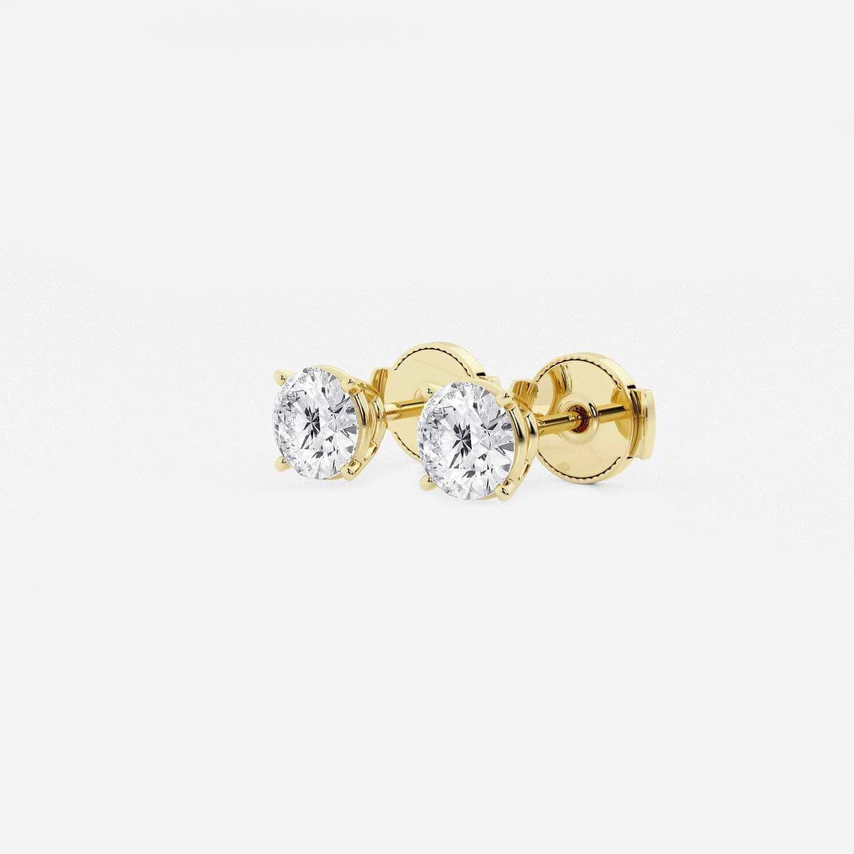 Additional Image 1 for  1 ctw Round Colorless (E) Lab Grown Diamond Stud Earrings