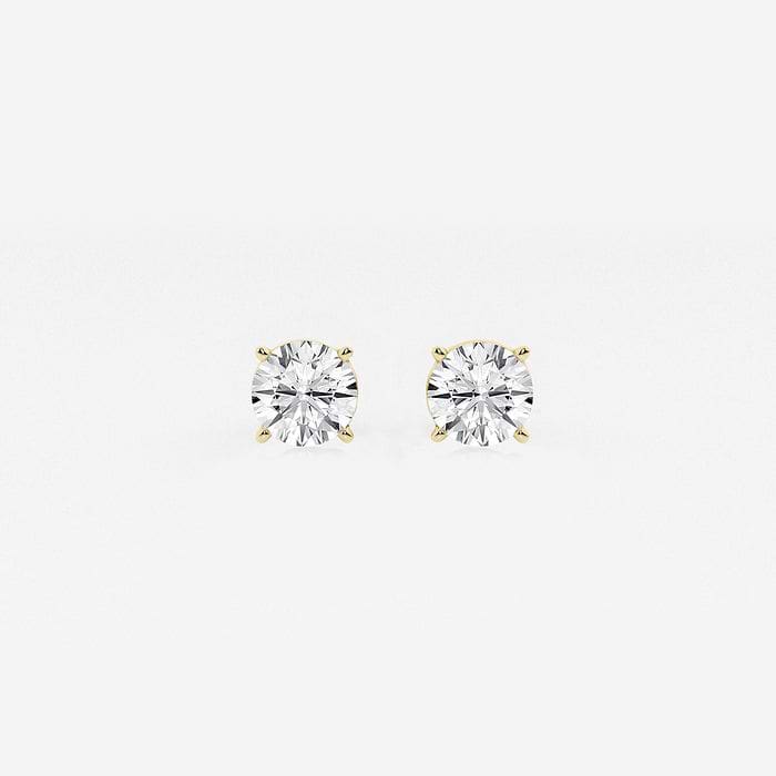 Four Prong Classic Round Stud Earrings