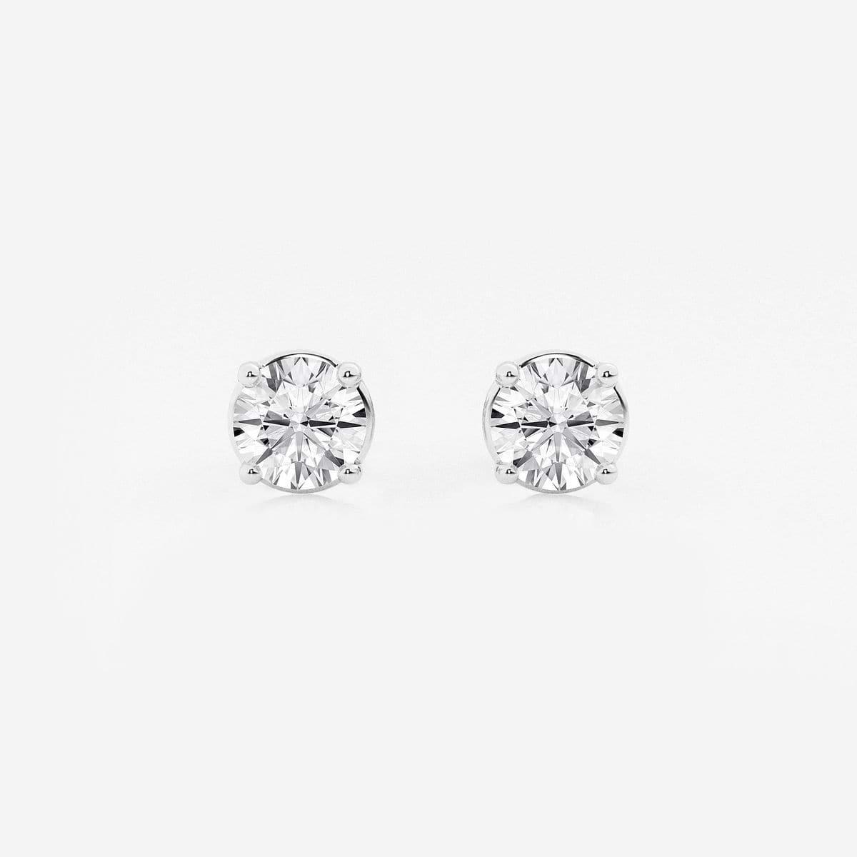 1 1/2 ctw Round Near-Colorless (F-G) Lab Grown Diamond Stud Earrings
