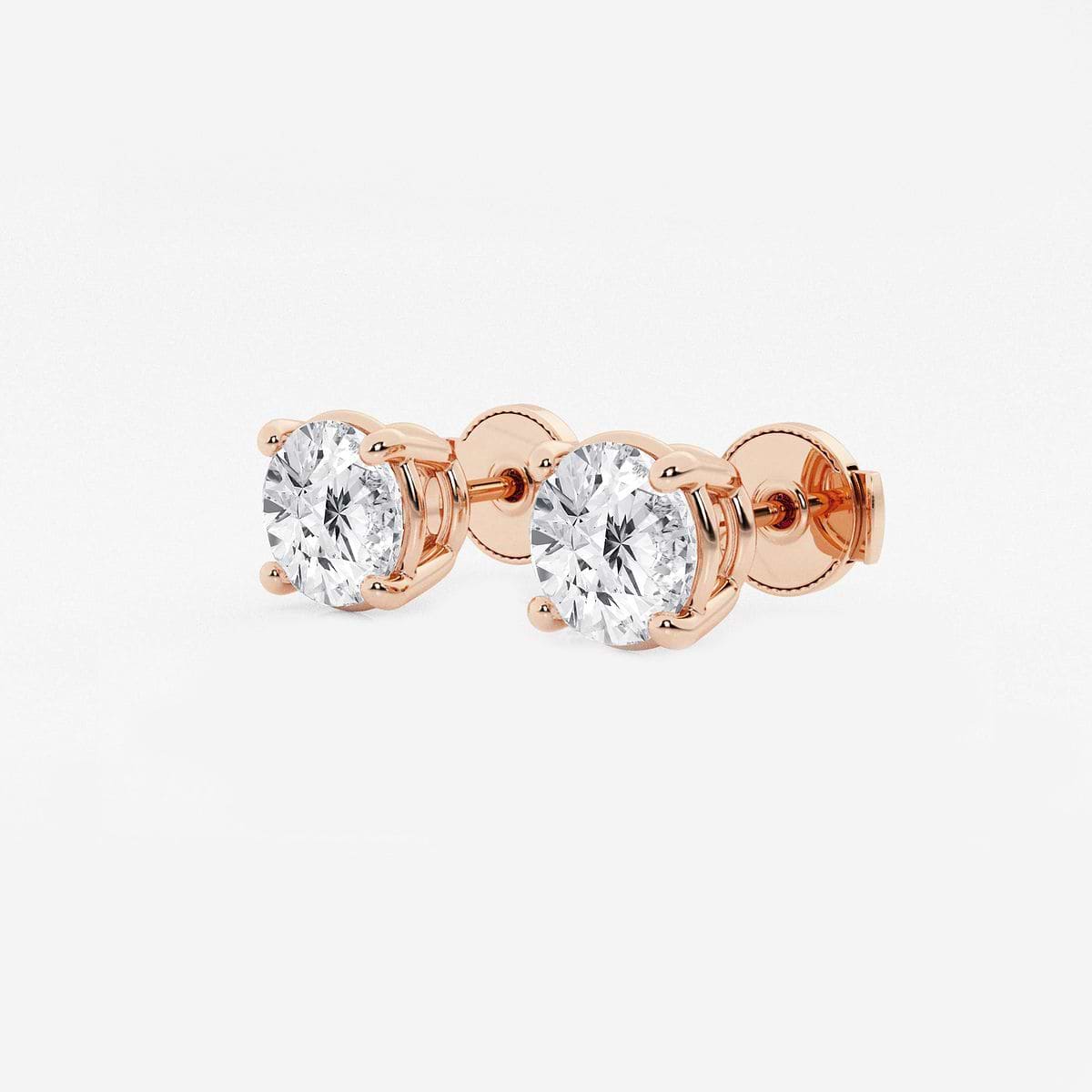 Additional Image 1 for  2 ctw Round Colorless (E) Lab Grown Diamond Certified Stud Earrings
