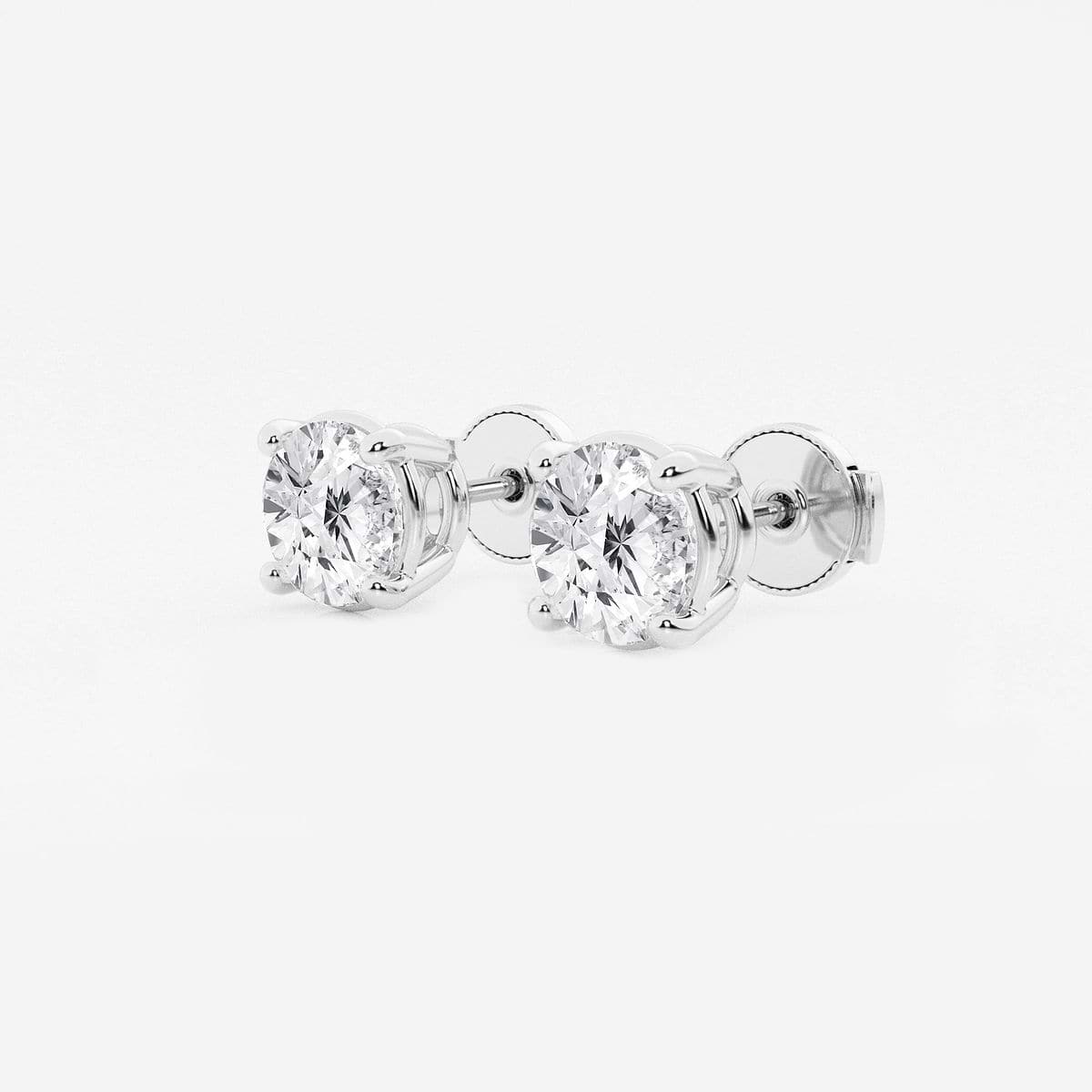 Additional Image 1 for  2 ctw Round Near-Colorless (H-I) Lab Grown Diamond Stud Earrings