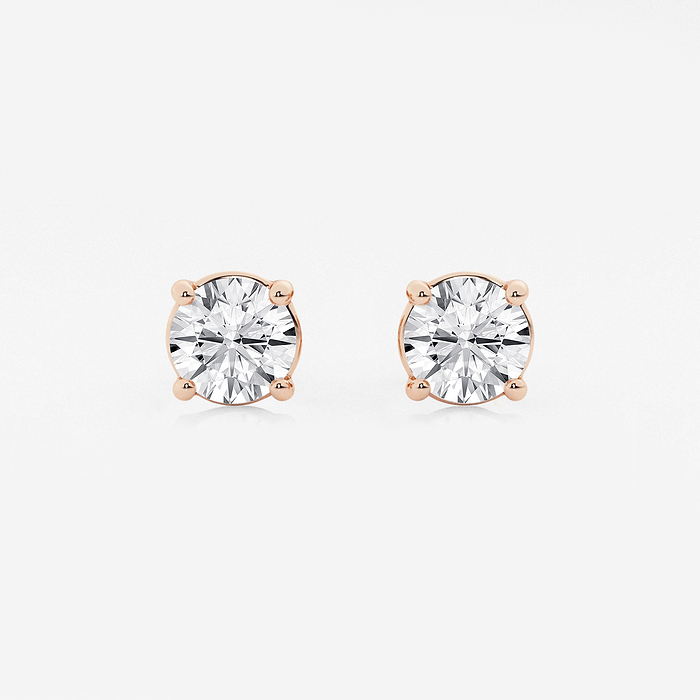 2 ctw Round Lab Grown Diamond Stud Earrings