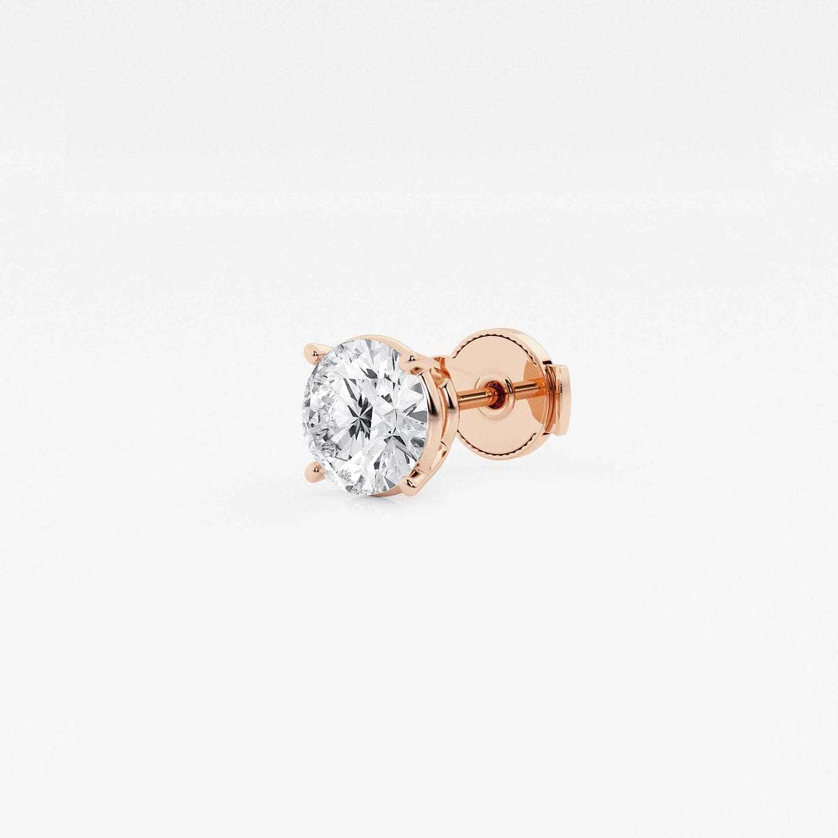 Additional Image 1 for  1 ctw Round Lab Grown Diamond Single Stud Earring