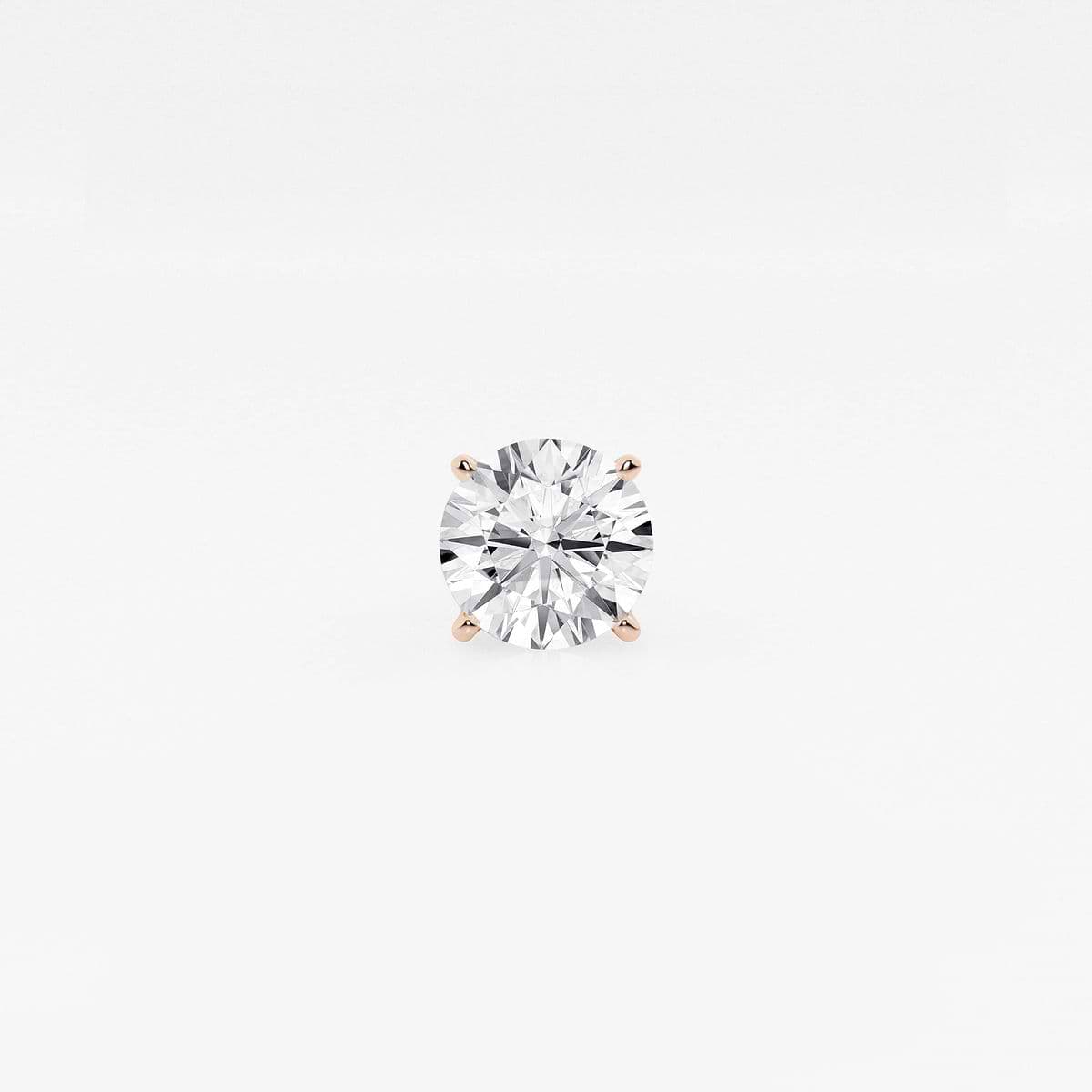 1 ctw Round Lab Grown Diamond Single Stud Earring