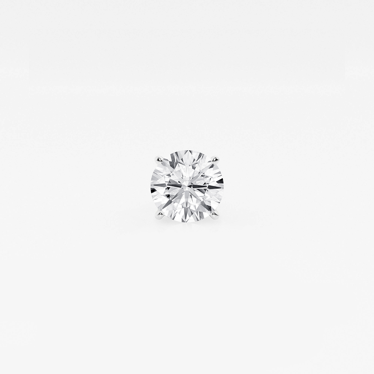 1 ctw Round Lab Grown Diamond Single Stud Earring