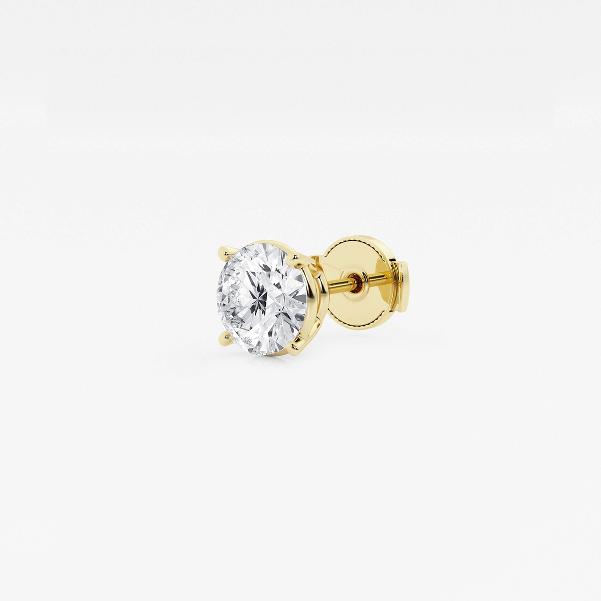 Additional Image 1 for  1 ctw Round Lab Grown Diamond Single Stud Earring
