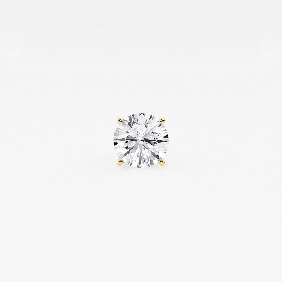 1 ctw Round Lab Grown Diamond Single Stud Earring