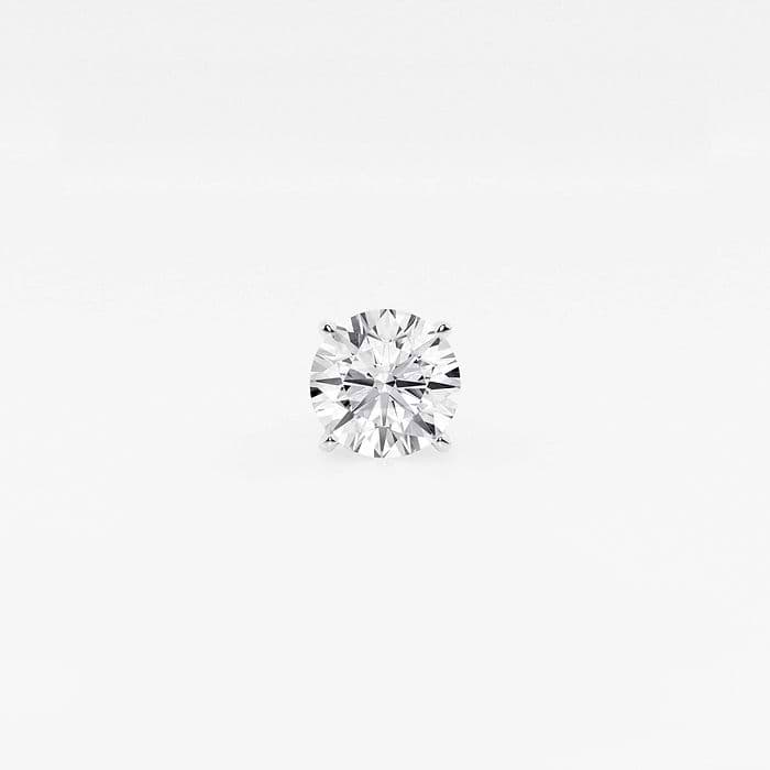 Four Prong Classic Round Single Stud Earring