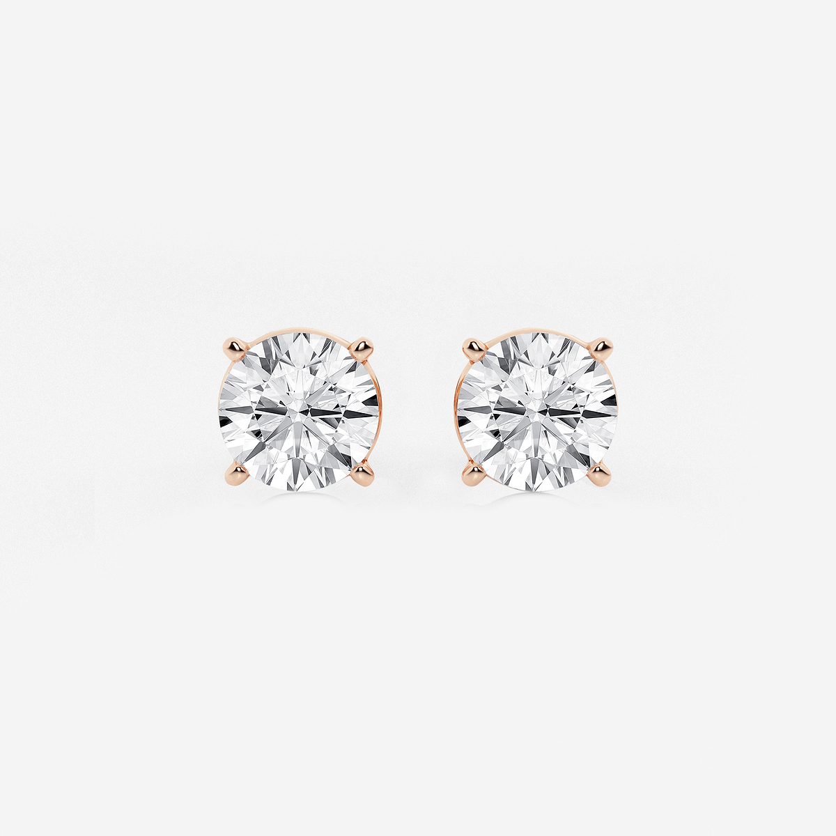 3 ctw Round Lab Grown Diamond Stud Earrings