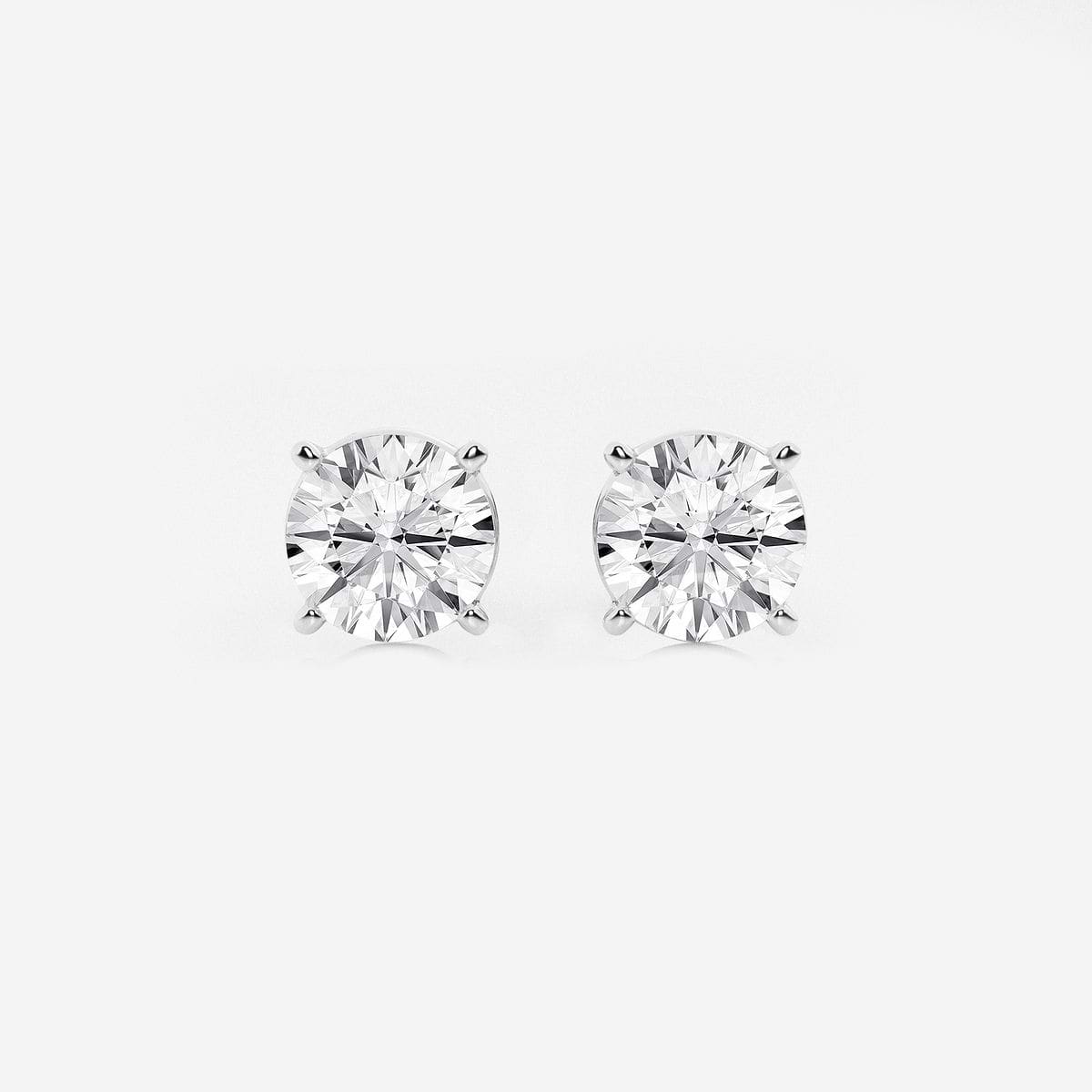 3 ctw Round Colorless (E) Lab Grown Diamond Certified Stud Earrings