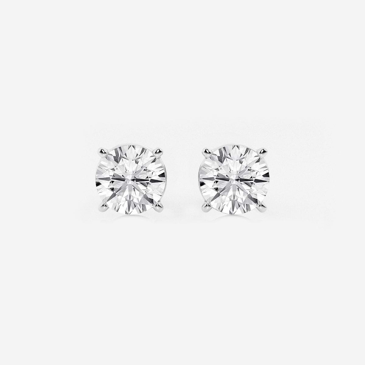 3 ctw Round Near-Colorless (F-G) Lab Grown Diamond Certified Stud Earrings