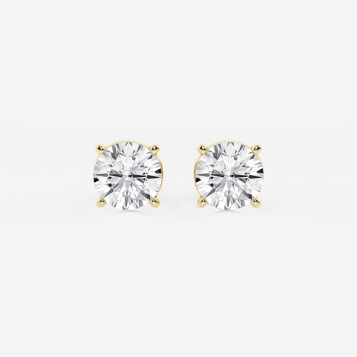 3 ctw Round Lab Grown Diamond Stud Earrings