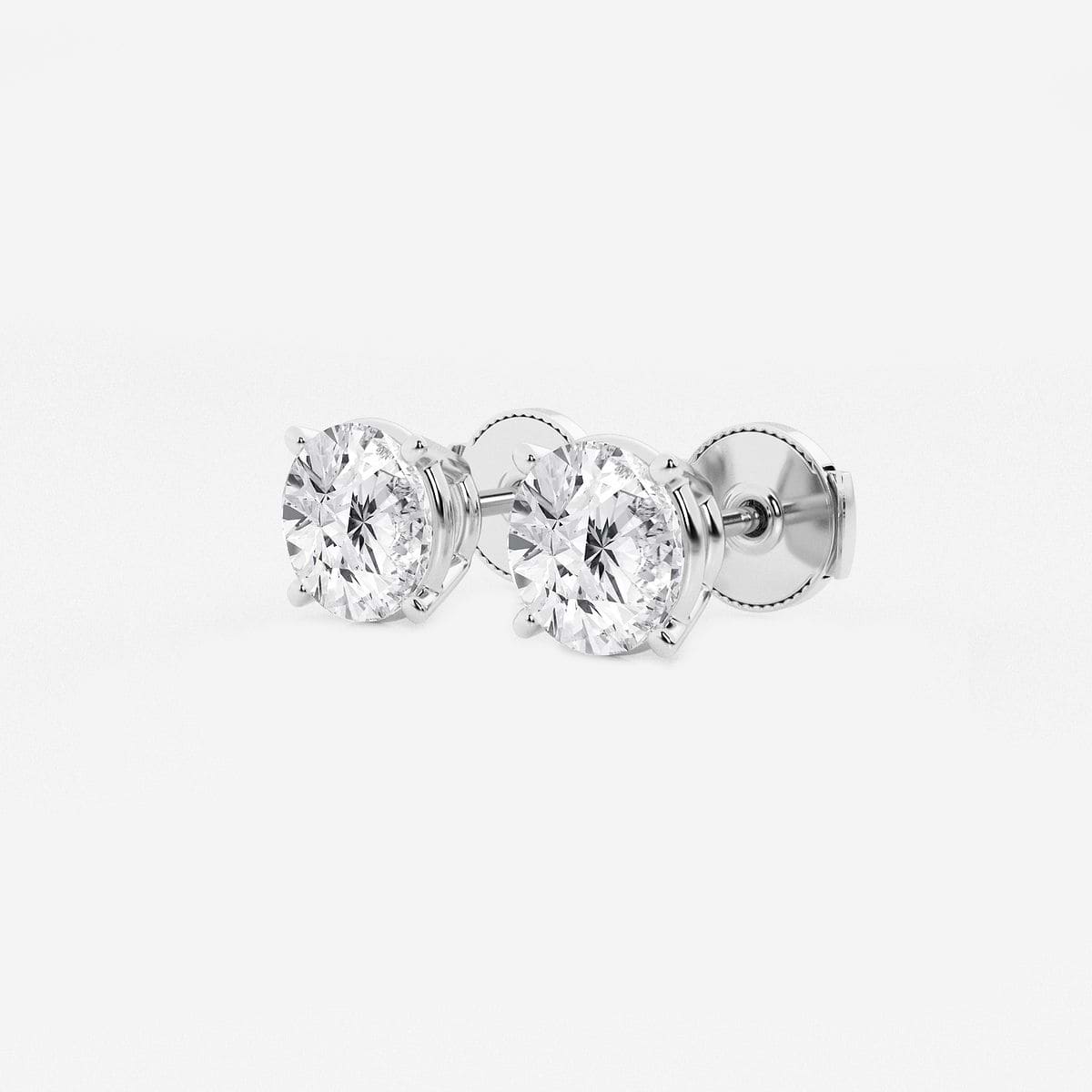 Additional Image 1 for  3 ctw Round Colorless (E) Lab Grown Diamond Certified Stud Earrings