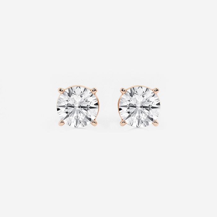 3 ctw Round Lab Grown Diamond Stud Earrings