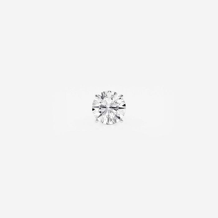 Four Prong Classic Round Single Stud Earring