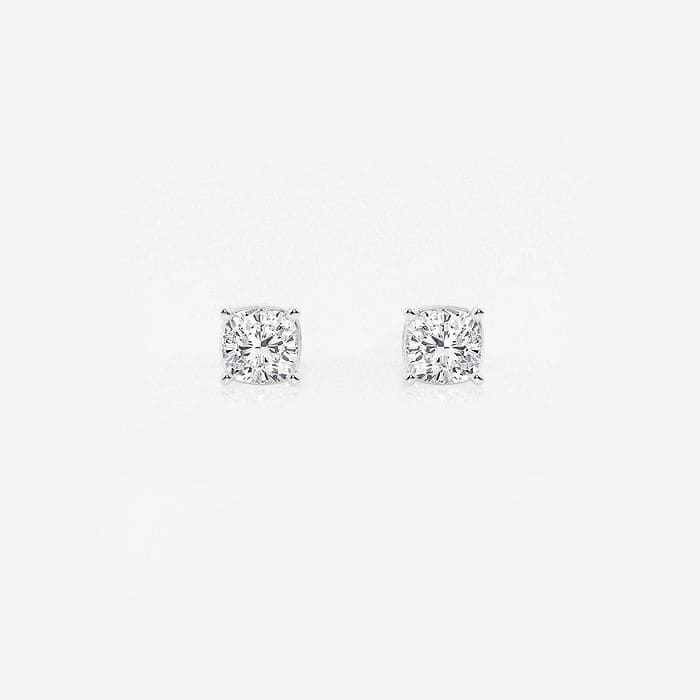 Solitaire Cushion Stud Earrings