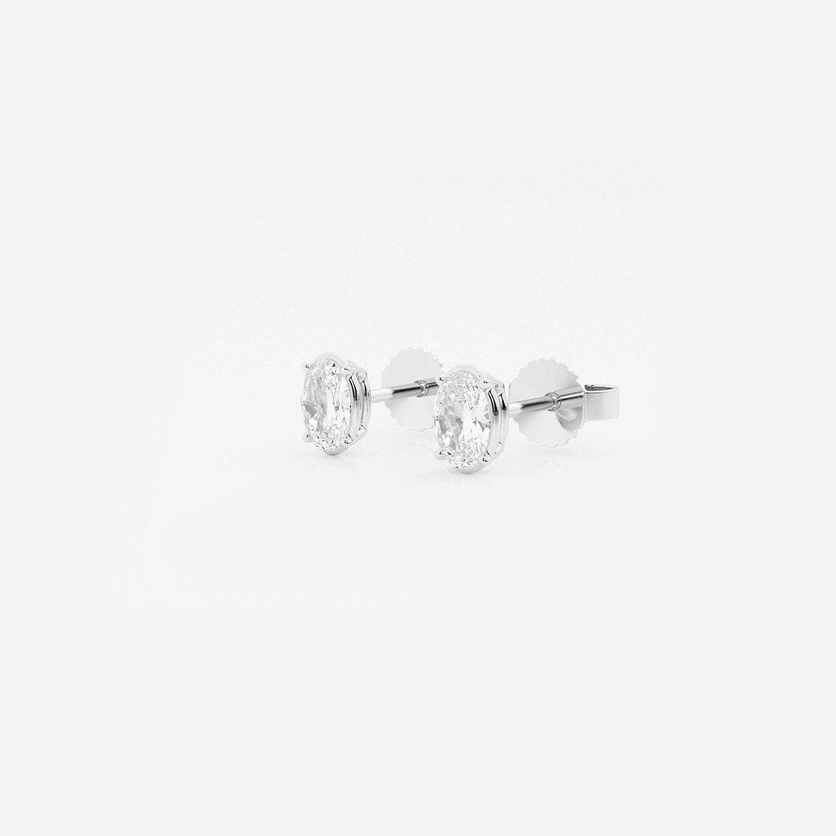 1/2 ctw Oval Lab Grown Diamond Solitaire Stud Earrings