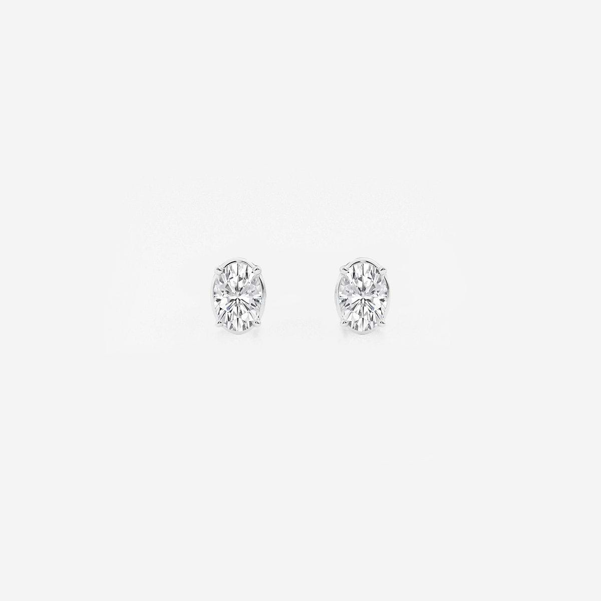 1/2 ctw Oval Lab Grown Diamond Solitaire Stud Earrings