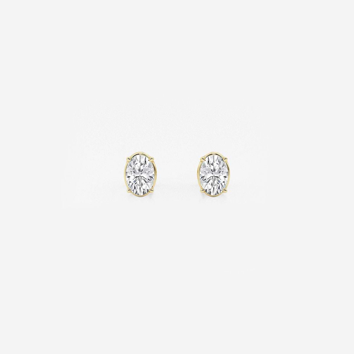 1/2 ctw Oval Lab Grown Diamond Solitaire Stud Earrings