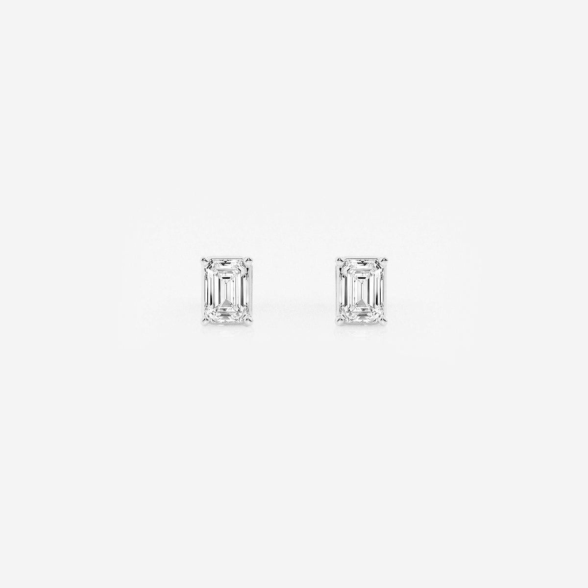 1/2 ctw Emerald Lab Grown Diamond Solitaire Stud Earrings
