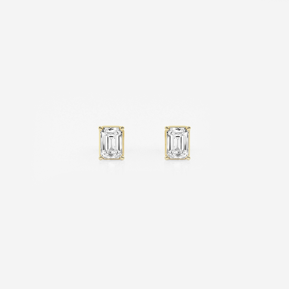 1/2 ctw Emerald Lab Grown Diamond Solitaire Stud Earrings