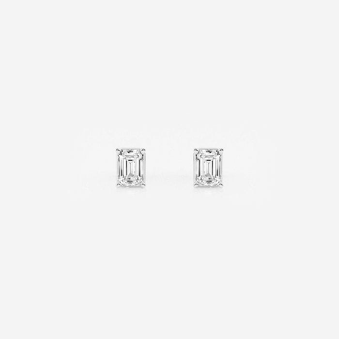 Solitaire Emerald Stud Earrings