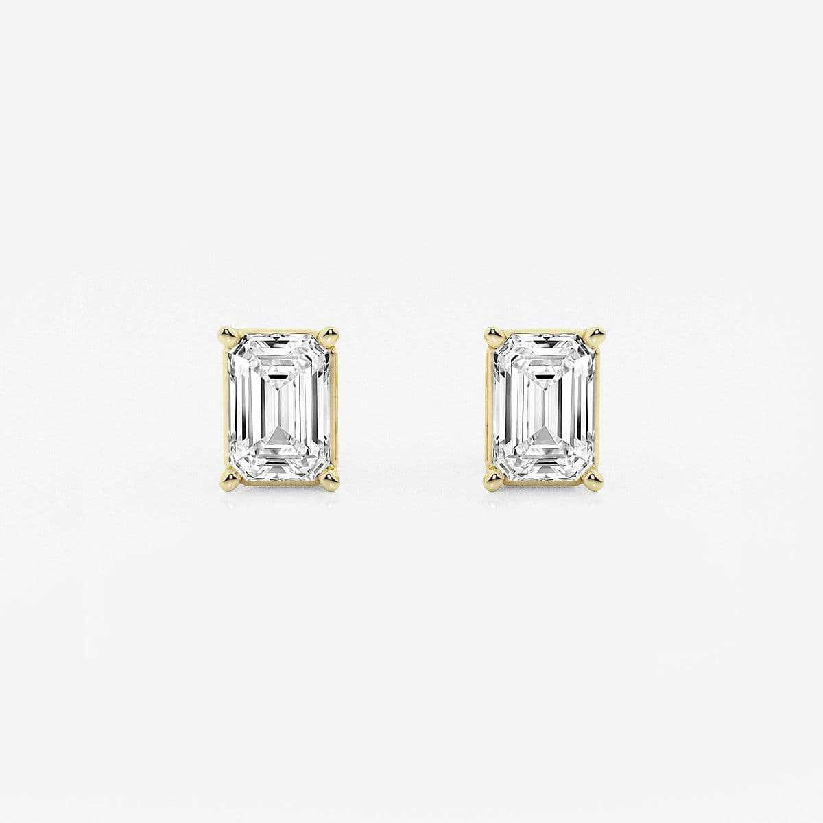 Platinum Plated 925 Emerald Cut outlet Lab-Created Emerald 5mm x 7mm Studs Earrings