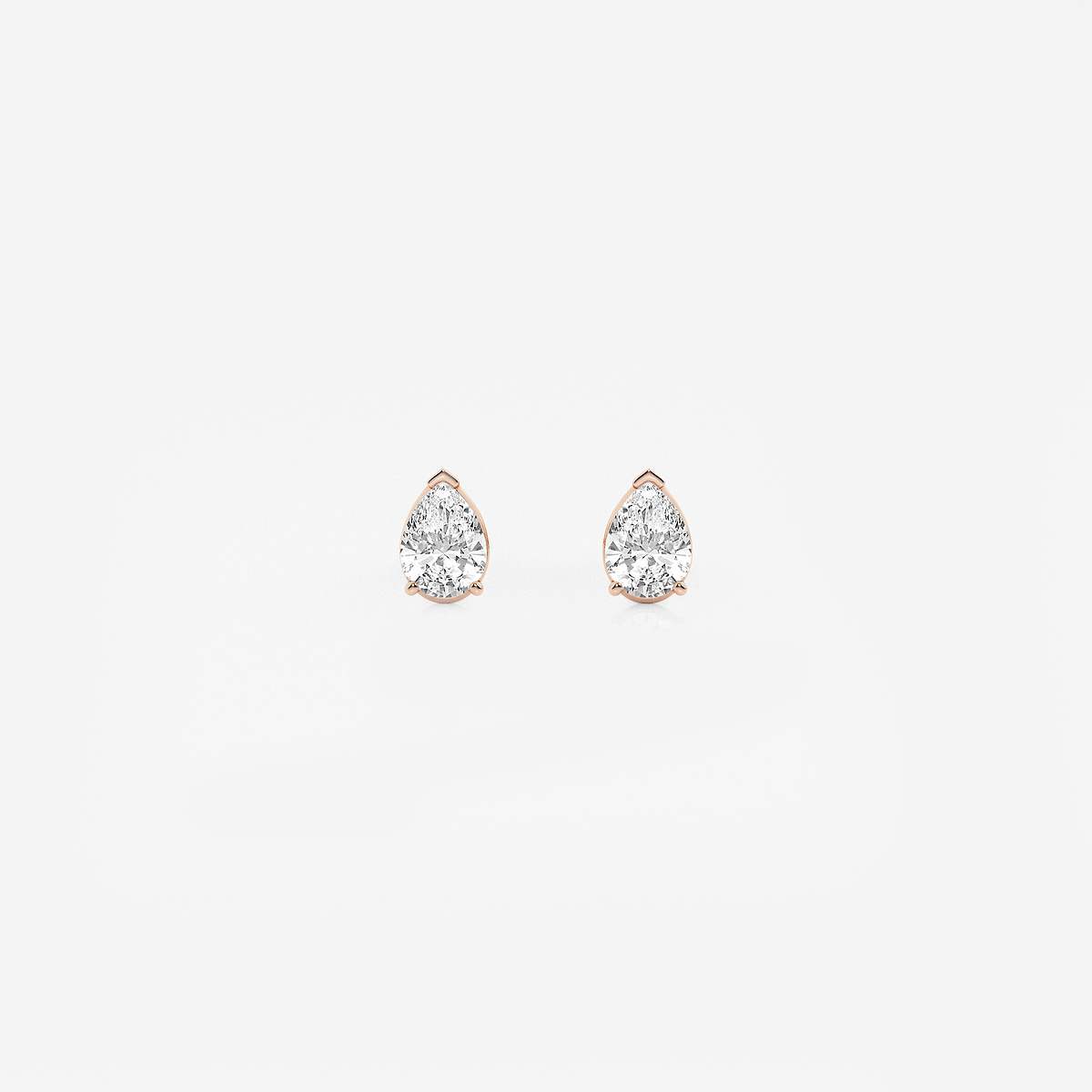 1/2 ctw Pear Lab Grown Diamond Solitaire Stud Earrings