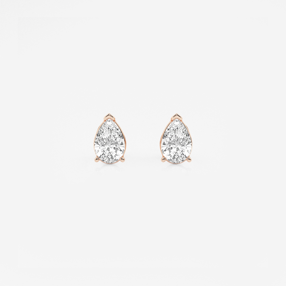 1 1/2 ctw Pear Lab Grown Diamond Solitaire Stud Earrings