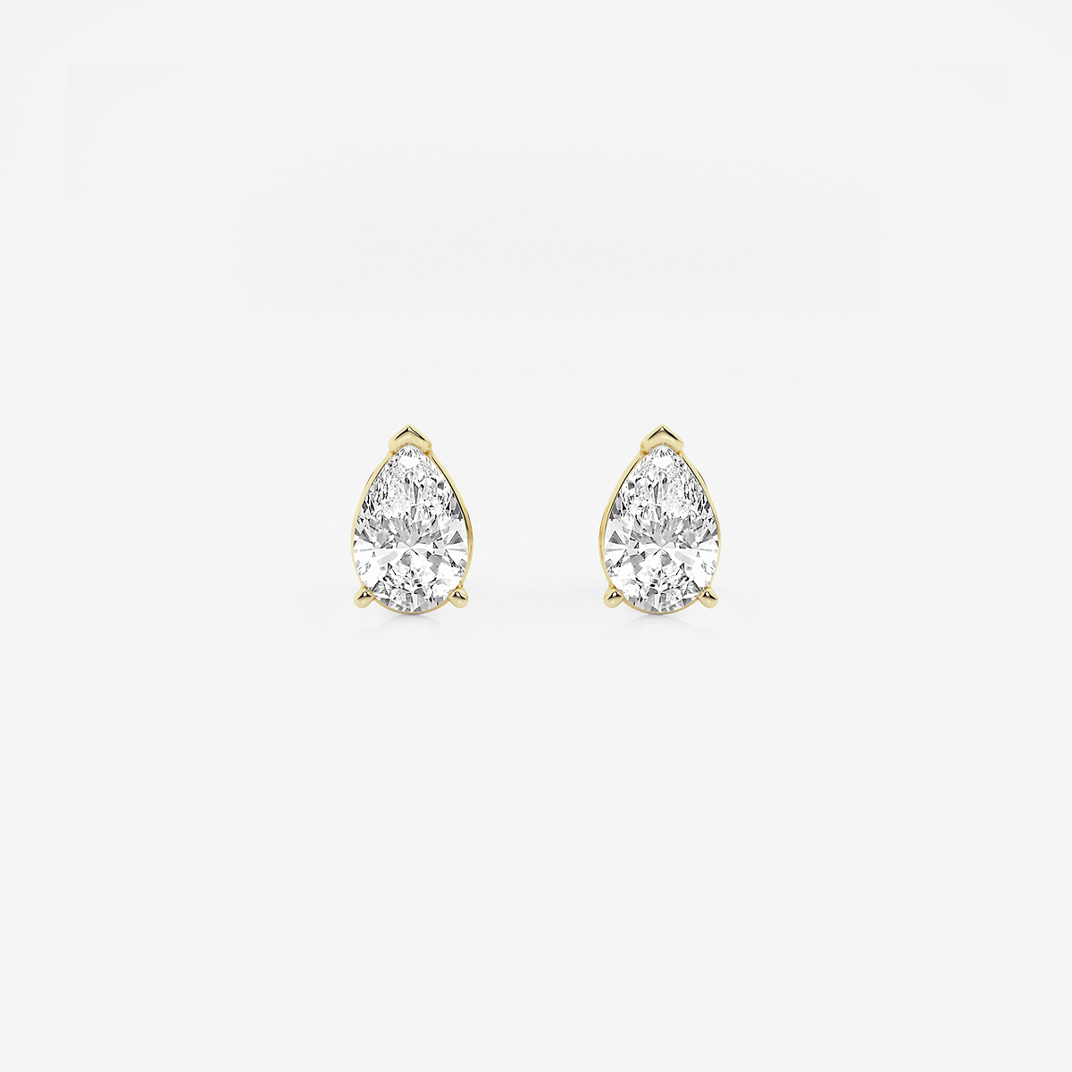 1 1/2 ctw Pear Lab Grown Diamond Solitaire Stud Earrings