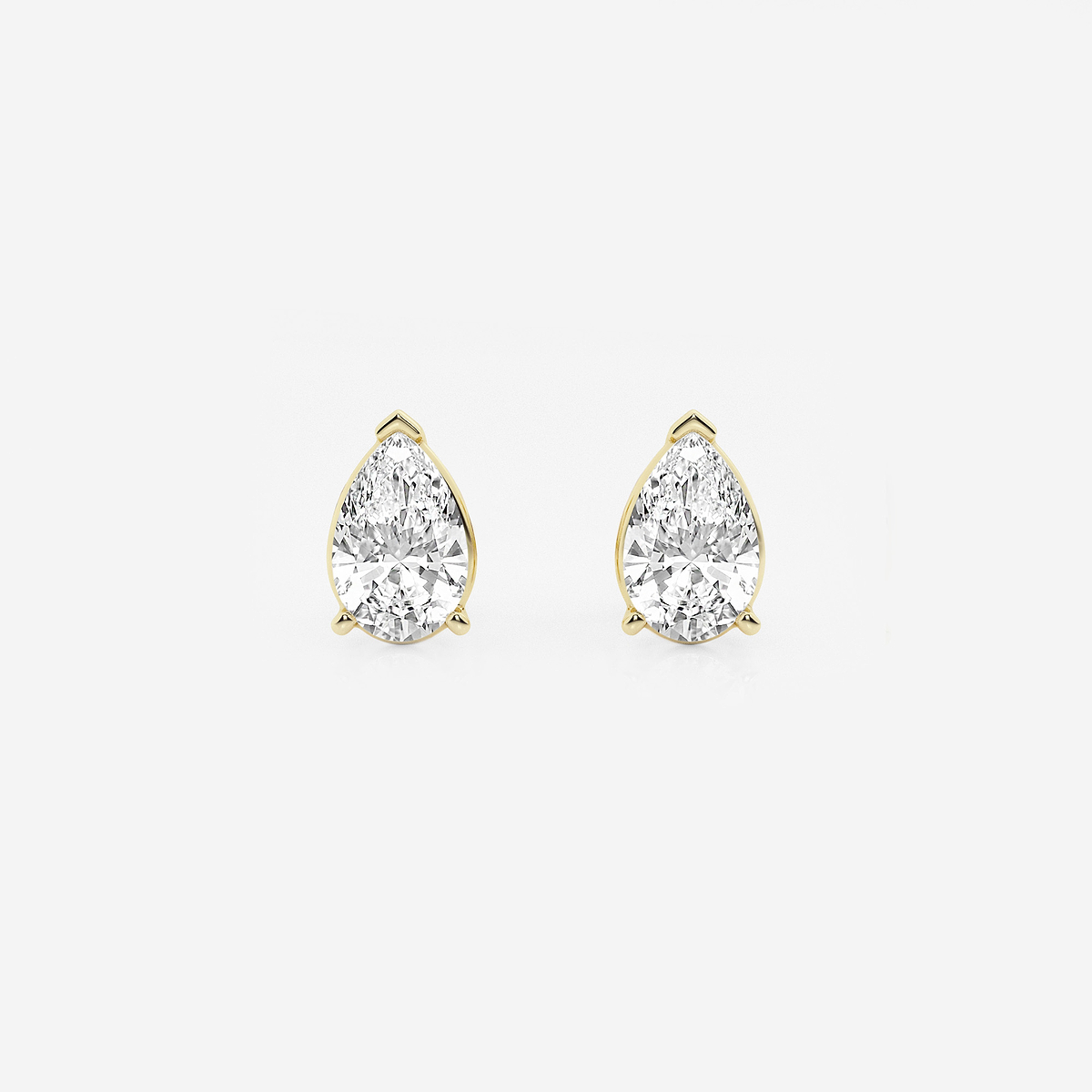 3 ctw Pear Lab Grown Diamond Solitaire Certified Stud Earrings