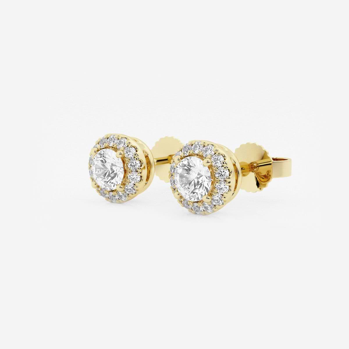Additional Image 1 for  5/8 ctw Round Lab Grown Diamond Halo Stud Earrings