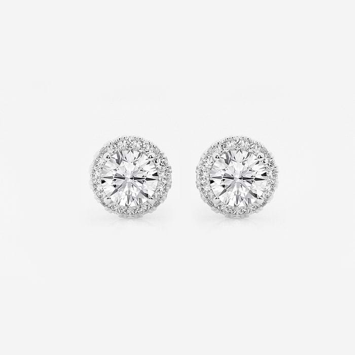Halo Round Stud Earrings