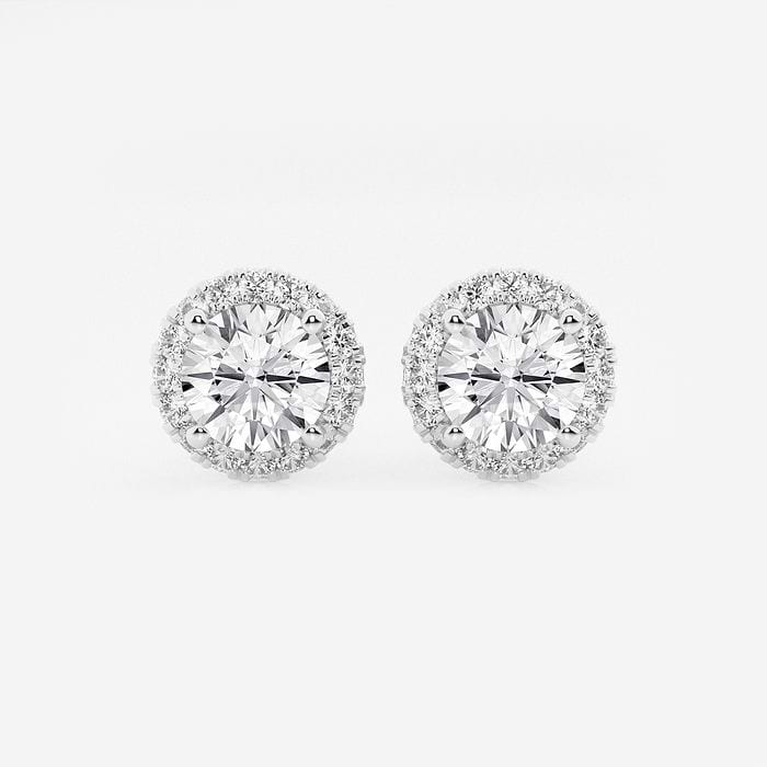 Halo Round Stud Earrings