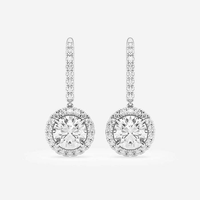 Halo Round Drop Earring