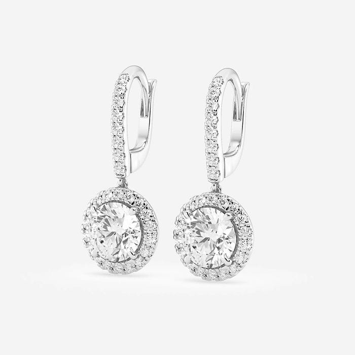 Halo Round Drop Earring