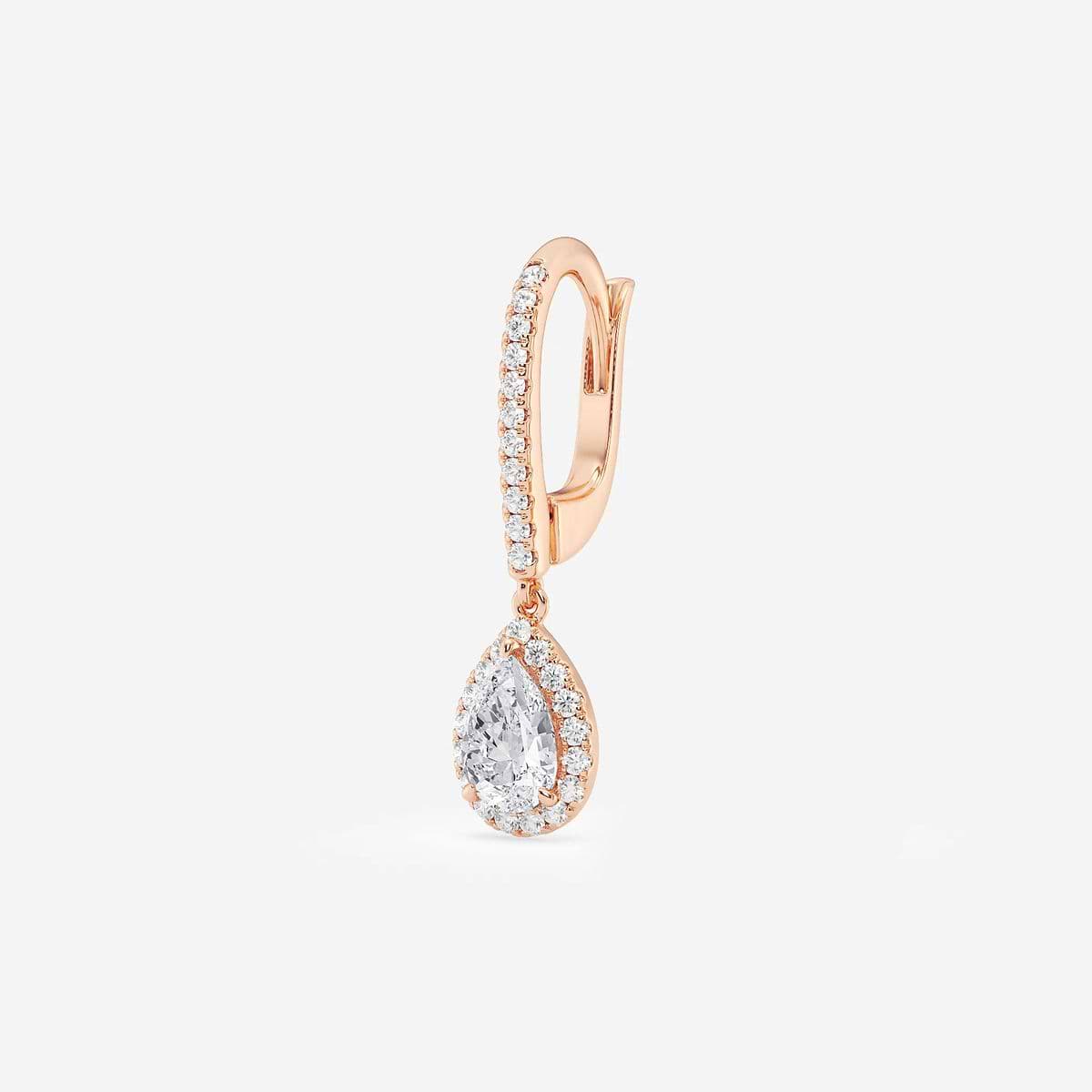 Additional Image 1 for  1 1/4 ctw Pear Lab Grown Diamond Halo Drop Earrings