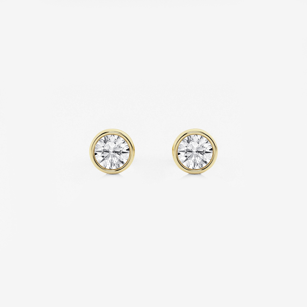 1/2 ctw Round Lab Grown Diamond Bezel Set Solitaire Stud Earrings