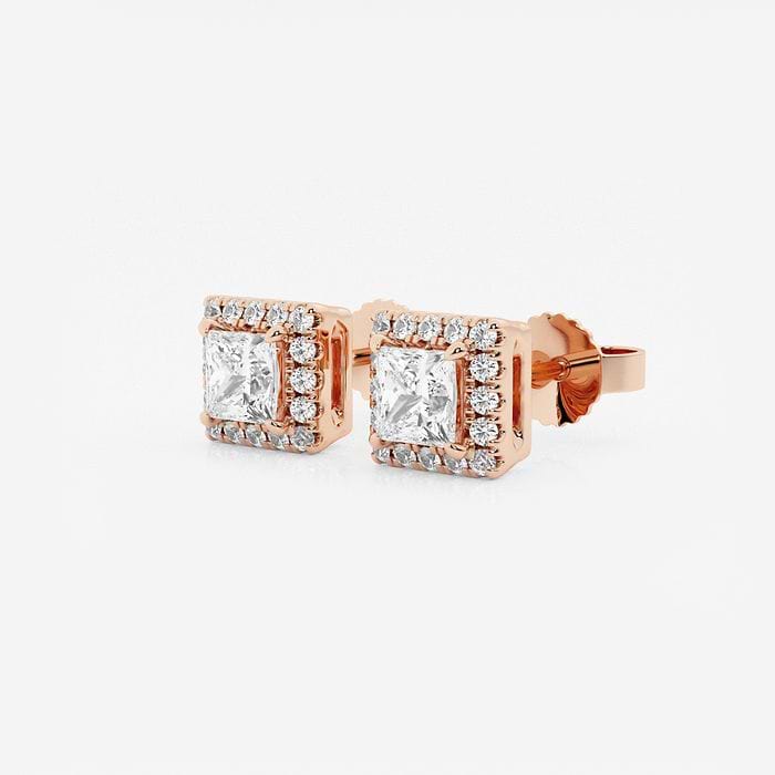 Halo Princess Stud Earrings