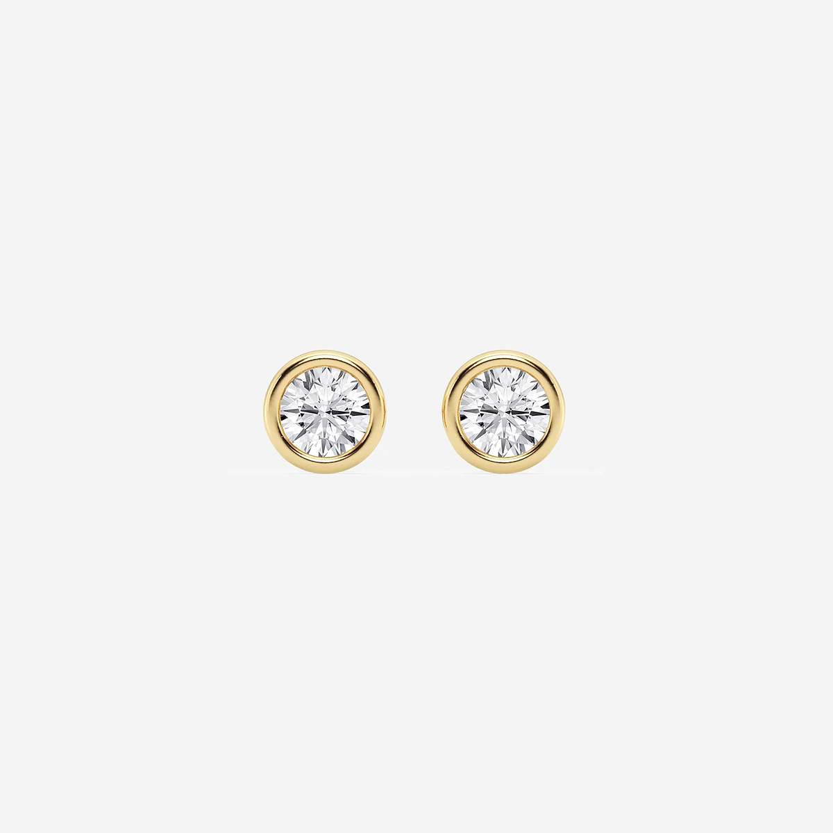 1/2 ctw Round Lab Grown Diamond Bezel Set Filigree Solitaire Stud Earrings